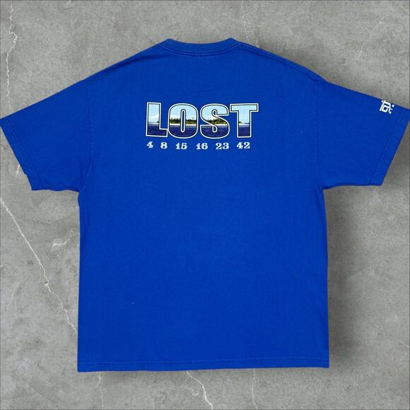 Lost Other - Vintage Double Sided Lost TV Show Film Crew Cast T Shirt Ajira Airways Dharma XL